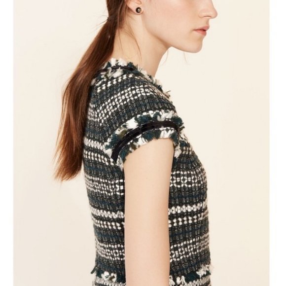 Tory Burch Norfolk Horseback Tweed A-Line Dress - Picture 4 of 16